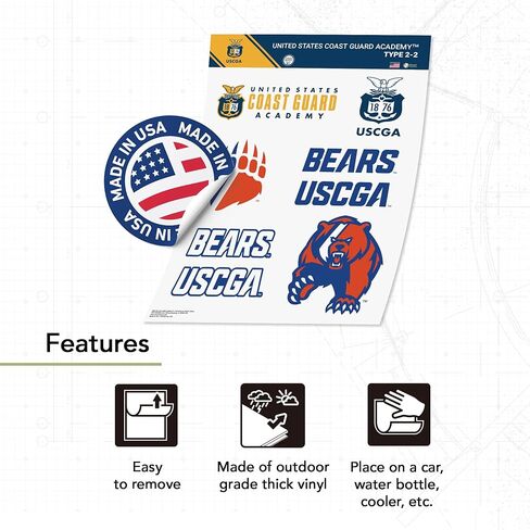 Desert Cactus United States Coast Guard Academy Sticker USCGA Bears Vinyl Decals Laptop Water Bottle Car Scrapbook Sheet T2 (Type 2-2) in Saudi Arabia