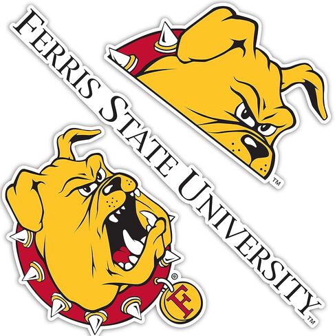 Desert Cactus Ferris State University Sticker FSU Bulldogs Sticker Vinyl Decals Laptop Water Bottle Car Scrapbook T2 (Type 2) in Saudi Arabia