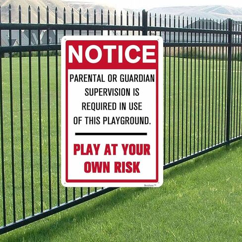 Playground Safety Sign,Playground Security Sign,Playground Rules Sign, "Parental Guardian Playground", 12"x16" Aluminum Sign in Saudi Arabia