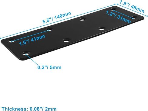 Hordion 4pcs Flat Mending Plate, 5.5" x 1.9" Stainless Steel Bracket Metal Straight Brace Fixing Joining Plate for Wood Furniture Shelves Fastening in Saudi Arabia