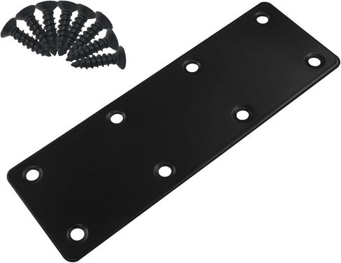 Hordion 4pcs Flat Mending Plate, 5.5" x 1.9" Stainless Steel Bracket Metal Straight Brace Fixing Joining Plate for Wood Furniture Shelves Fastening in Saudi Arabia