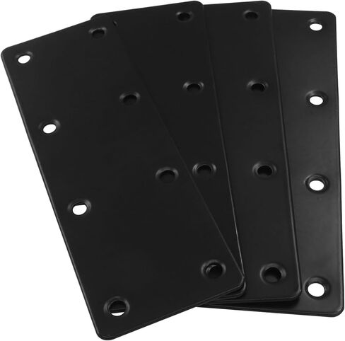 Hordion 4pcs Flat Mending Plate, 5.5" x 1.9" Stainless Steel Bracket Metal Straight Brace Fixing Joining Plate for Wood Furniture Shelves Fastening in Saudi Arabia