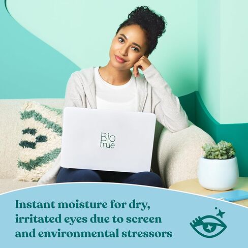 قطرات Biotrue Hydration Boost للعيون المتهيجة والجافة في قوارير جرعة واحدة من Bausch + Lomb، رطوبة فورية، خالية من المواد الحافظة، درجة حموضة متوازنة، مستوحاة بشكل طبيعي، 30 قطعة (عبوة من قطعتين) in Kuwait
