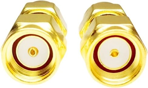 Gold Tone RP SMA Male to RP S M A Male Plug Connector RF Coaxial Adapter Gold-Plated Converter 5Pcs in Kuwait