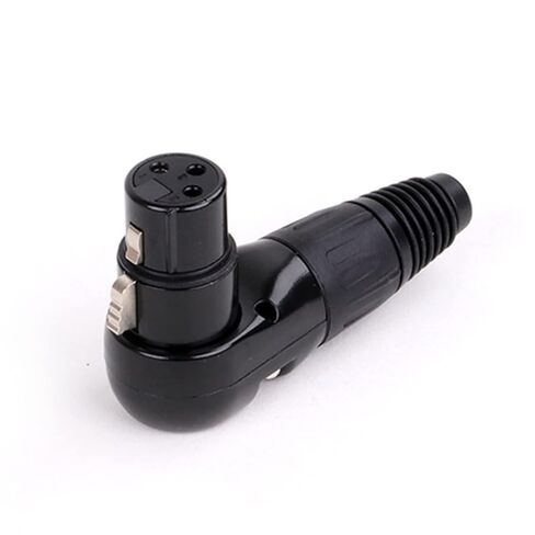X L R Connector Audio Plug Microphone Plug 3pin Male Female Speaker Metal Right Angle Multi-Directional Wire Connector 10Pcs(D1036M Black) in Kuwait