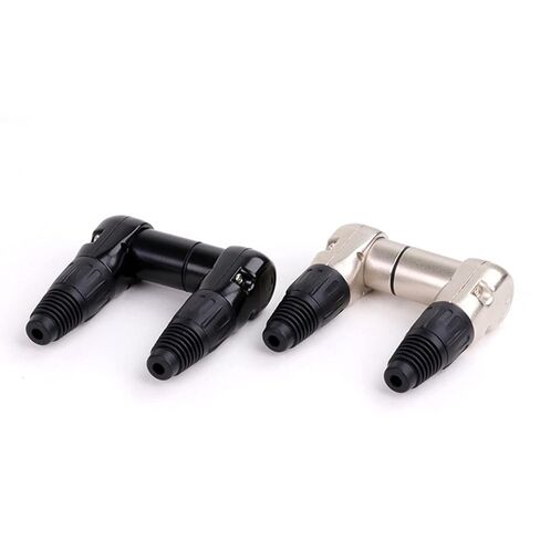 X L R Connector Audio Plug Microphone Plug 3pin Male Female Speaker Metal Right Angle Multi-Directional Wire Connector 10Pcs(D1036M Black) in Saudi Arabia