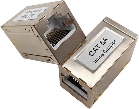 2 قطعة RJ45 مقرنة إيثرنت موسع محمية نوع أنثى للموصل in Kuwait