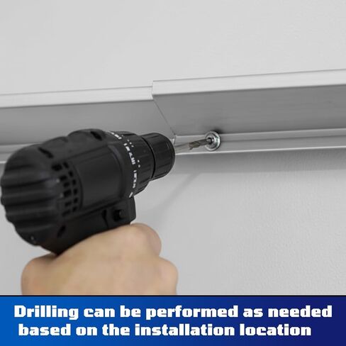 16FT Garage Door Strut, 4 PC 4 FT Garage Door Hurricane Brace Kit with 3 PC 2 FT Garage Door Reinforcement Connector & 58 Mounting Screws, Pre-drilled Universal Brackets for DIY in Saudi Arabia