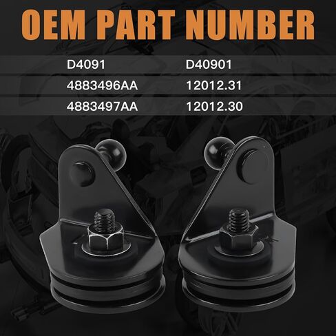 4883496AA 4883497AA Left and Right Liftgate Ball Stud Set - Lift Glass Support Bracket fit for 1997-2006 Jeep Wrangler TJ 2007-2018 Jeep Wrangler JK Replaces D4091 D40901 12012.31 12012.30 in Saudi Arabia