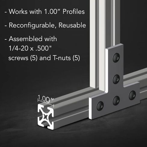 8020, 4080, 10 Series, Aluminum 5 Hole T Flat Plate Bracket Straight Mounting Connector Bracket for 80/20 T-Slot Extruded Aluminum Extrusion (Clear Anodize, 10) in Saudi Arabia
