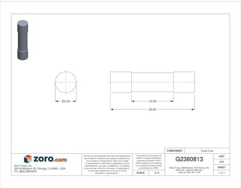 GMA-3 Buss Fuse - 3A Glass Fast Acting - 20 mm/0.788 in. (5 Pack) Cooper Bussmann in Saudi Arabia
