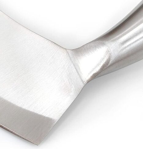 8.7 Inch Stainless Steel Mezzaluna Knife - Salad Chopper Rocker Pizza Cutter Rocker Knife Curved Blade Sharp Blade Double Handle Fruit Vegetable Mincing Knife in Saudi Arabia