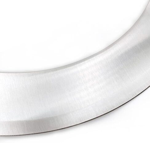 8.7 Inch Stainless Steel Mezzaluna Knife - Salad Chopper Rocker Pizza Cutter Rocker Knife Curved Blade Sharp Blade Double Handle Fruit Vegetable Mincing Knife in Saudi Arabia