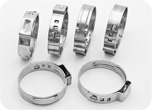 50PCS 1 Inch PEX Cinch Clamps, 304 Stainless Steel Crimp Rings for PEX Pipe Tubing Connections, Pinch Clamp Fittings for Plumbing Systems (22.4mm-25.6mm) in Saudi Arabia