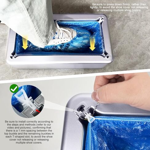 Shoe Cover Dispenser Containing 200pcs Shoe Covers Disposable Non Slip High Quality Automatic Shoe Cover Machine with Disposable Shoe Covers for Indoors for Most Occasion and Shoes Size in Saudi Arabia