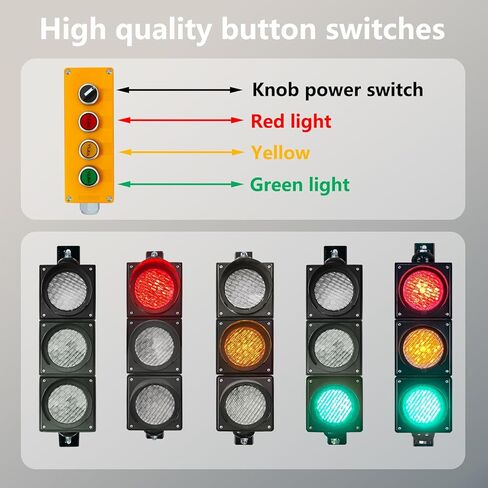 100 مللي متر (4 بوصة) AC85-265V مجموعة إضاءة المرور/الإيقاف/الذهاب ، غطاء الكمبيوتر مقاوم للماء IP65 (وحدة تحكم 103 زر) in Kuwait
