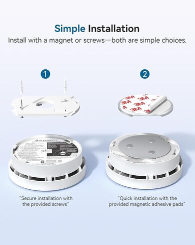 SITERWELL Smoke Detector, Smoke Detector 10 Year Battery with Photoelectric Sensor, Fire Alarm with Low Battery and Fault Warning for House and Bedroom, UL217-10th Listed, GS525A, 10 Packs in Saudi Arabia