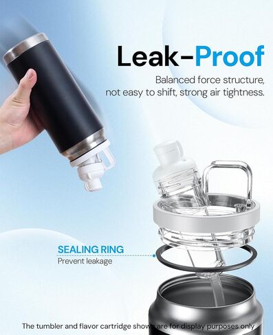 Tumbler Adapter for YETI to Flavor Cartridges, Compatible with YETI 12, 18, 26, 36, 46, 64 oz Rambler Bottle, BPA Free, Food Grade Silicone, Leak Proof in Saudi Arabia
