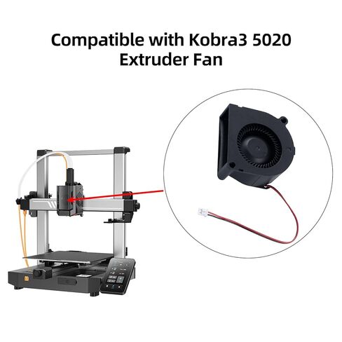 FYSETC Replacement Extruder Fan for Anycubiic Kobra3: 2Pcs Print Model Cooling Blower Fan 50 * 50 * 20 mm 24V with Connect Cable for 3D Printer K3C Kobra 3 Combo Print Head in Saudi Arabia