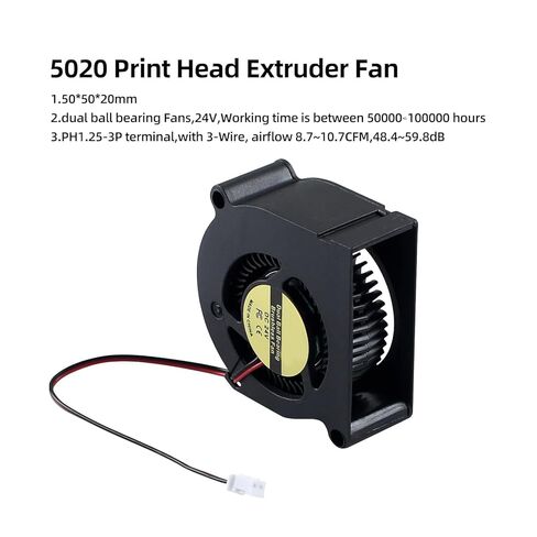 FYSETC Replacement Extruder Fan for Anycubiic Kobra3: 2Pcs Print Model Cooling Blower Fan 50 * 50 * 20 mm 24V with Connect Cable for 3D Printer K3C Kobra 3 Combo Print Head in Saudi Arabia