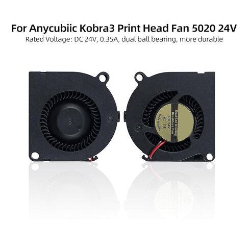 FYSETC Replacement Extruder Fan for Anycubiic Kobra3: 2Pcs Print Model Cooling Blower Fan 50 * 50 * 20 mm 24V with Connect Cable for 3D Printer K3C Kobra 3 Combo Print Head in Saudi Arabia