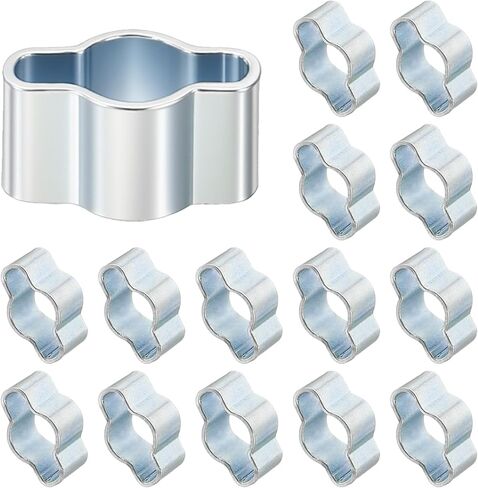 PATIKIL 24 Pcs Double Ear Hose Clamp, 13-15mm Zinc Plated Steel O Clip Crimp Rings, Pipe Clamps for Fuel Petrol Pipe Tube Fitting Connections in Saudi Arabia