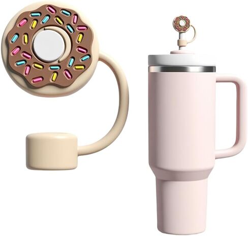 Straw Cover for Stanley Cup 10mm 0.4in Donut Shape Silicone Straw Topper for Stanley Tumbler 30Oz&40Oz in Saudi Arabia