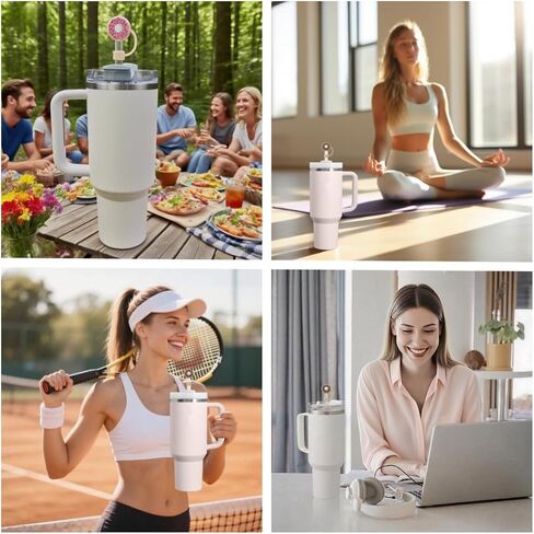Straw Cover for Stanley Cup 10mm 0.4in Donut Shape Silicone Straw Topper for Stanley Tumbler 30Oz&40Oz in Saudi Arabia