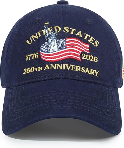 HH HOFNEN USA 250th Anniversary Baseball Cap (1776-2026) Patriotic Embroidered American Hat for Men Women in Saudi Arabia