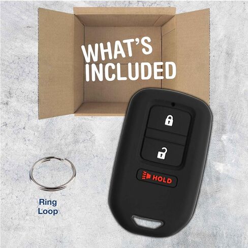 KeyGuardz Keyless Entry Remote Car Smart Key Fob Outer Shell Cover Rubber Case for Honda Fit Accord Civic, KR5V1X in Saudi Arabia