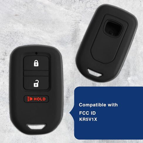 KeyGuardz Keyless Entry Remote Car Smart Key Fob Outer Shell Cover Rubber Case for Honda Fit Accord Civic, KR5V1X in Saudi Arabia