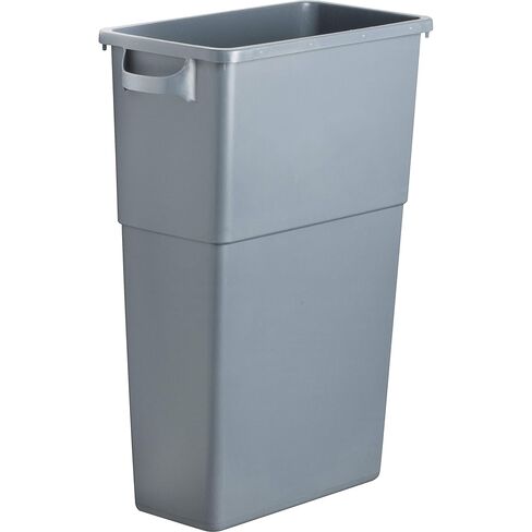 Genuine Joe 23-Gallon Slim Waste Container, 30" x 20" x 11", Gray, 4 Piece in Saudi Arabia