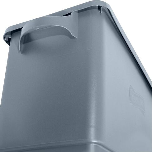 Genuine Joe 23-Gallon Slim Waste Container, 30" x 20" x 11", Gray, 4 Piece in Saudi Arabia