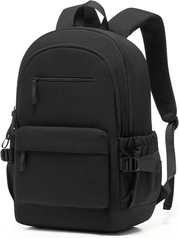 School Bag, Water Resistant School Backpack for Teen Girls Boys, 14 Inch Laptop Backpack for Women Men, Durable Lightweight Bookbag for Middle High School & College, Travel Daypack, Black in Saudi Arabia
