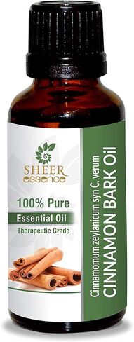 Cinnamon Bark Oil (Cinnamomum Zeylanicum Syn C. Verum) Essential Oil 100% Pure Natural Undiluted Uncut Therapeutic Grade Oil 0.16 Fl.OZ in Saudi Arabia