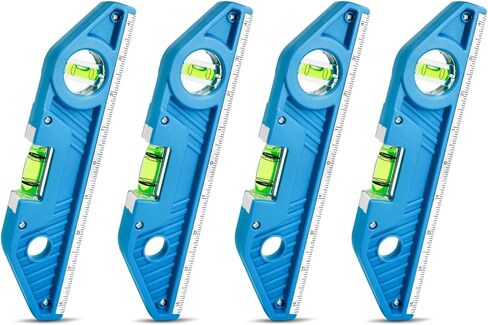 WBE 2-Piece Torpedo Level Set, 9 Inch Magnetic Level, with 0°/90° Bubbles, Large Viewing Window, V-Groove for Conduit Bending, Sea and Imperial scale. (Azure, 2 Pack) in Saudi Arabia