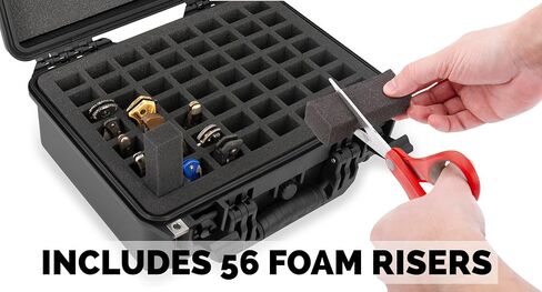 CASEMATIX 56 Folding Knife Case - Waterproof Pocket Knife Holder and Knife Box Organizer Fits 56 Folding Knives, Swiss Army Knives & More Up To 5.5" Folded in Lockable Knife Storage Case in Saudi Arabia