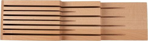 Shun Drawer Knife Tray, 7 Slot Wooden Knife Holder, Genuine Beechwood, Kitchen Storage for Professional and Home Chefs in Saudi Arabia