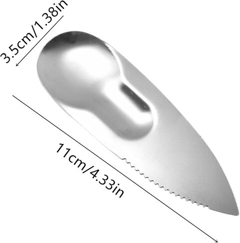 2 Pack Kiwi Spoon Knife, 2-in-1 Stainless Steel Fruit Cutter & Peeler - Multi-Use Kitchen & Travel Utensil in Saudi Arabia