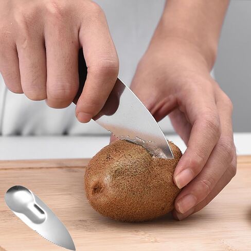 2 Pack Kiwi Spoon Knife, 2-in-1 Stainless Steel Fruit Cutter & Peeler - Multi-Use Kitchen & Travel Utensil in Saudi Arabia