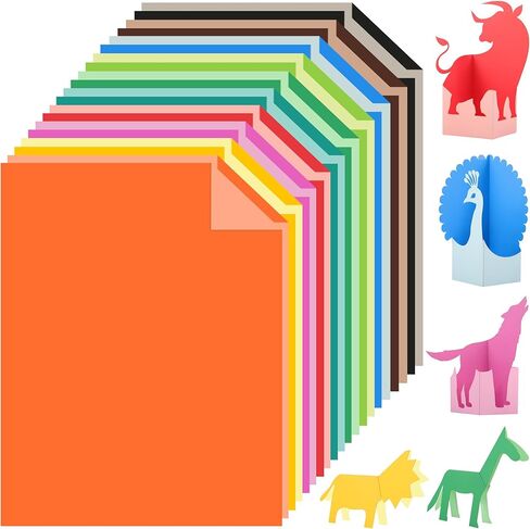 40 Sheets Dual-Color Cardstock - Letter Size 10 Color Pairs (20 Colors) 180gsm/65lb Card Paper Subtle Front Back Different Shades UAP33MX40 in Saudi Arabia
