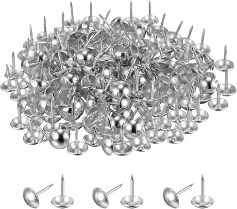 MECCANIXITY Upholstery Tacks for Furniture, 5/16 Inch (7.5 x 17mm) Metal Round Bronze Thumb Tacks for Wall Decorative Upholstery Nails DIY Project Home Decor, Pack of 180 in Saudi Arabia