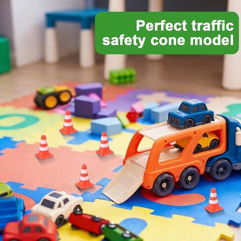 Nogeqi 40PCS Mini Traffic Cones, Small Orange Cones, 0.95in Roadblock Plastic Cone Traffic Signs for Micro Landscape Sand Table Engineering Construction Road Cone Model (Orange) in Saudi Arabia