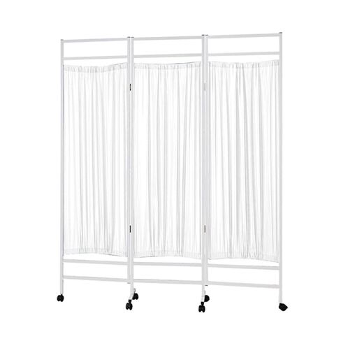 Double-Layer Fabric Room Divider,Vertical Door Partition for Privacy,Hospitals Privacy Screen with Brake Wheels,Available in 6 Colors(Color 2,6-Panel) in Saudi Arabia
