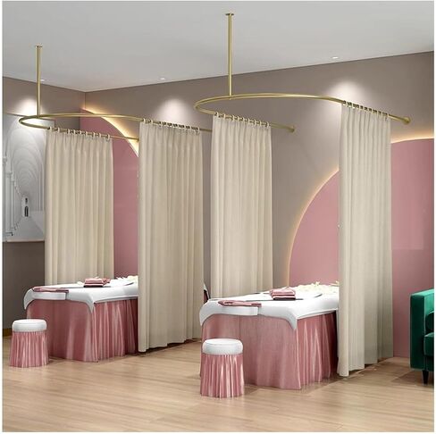 Room Divider Privacy Curtain,Metal Support Wall-Mounted Blackout Curtain,Beauty Salons Bedrooms and Hospitals 2 Pieces(Color3,100x230cm) in Saudi Arabia