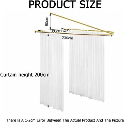 Room Divider Privacy Curtain,Metal Support Wall-Mounted Blackout Curtain,Beauty Salons Bedrooms and Hospitals 2 Pieces(Color3,100x230cm) in Saudi Arabia