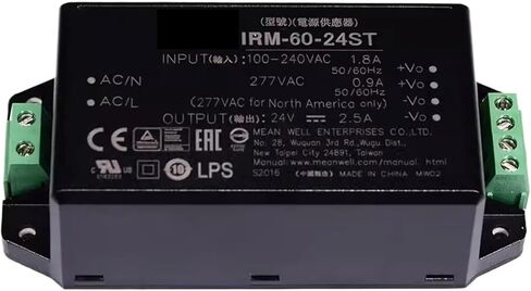 IRM-60-5ST IRM-60-12ST IRM-60-15ST IRM-60-24ST IRM-60-48ST وحدة إمداد الطاقة بوحدة إخراج واحدة (IRM-60-12ST) in Saudi Arabia