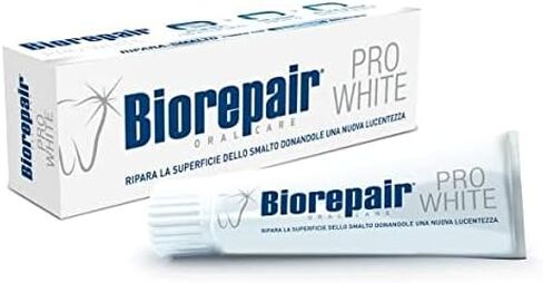 Biorepair: "Pro White" Whitening Toothpaste with microRepair - 2.5 Fluid Ounce (75ml) Tubes (Pack of 4) [ Italian Import ] in Saudi Arabia