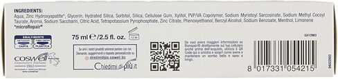 Biorepair: "Pro White" Whitening Toothpaste with microRepair - 2.5 Fluid Ounce (75ml) Tubes (Pack of 4) [ Italian Import ] in Saudi Arabia