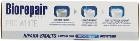 Biorepair: "Pro White" Whitening Toothpaste with microRepair - 2.5 Fluid Ounce (75ml) Tubes (Pack of 4) [ Italian Import ] in Saudi Arabia